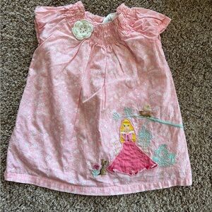 Disney Baby Aurora Pink Floral Dress Embroidered Princess 6-9M